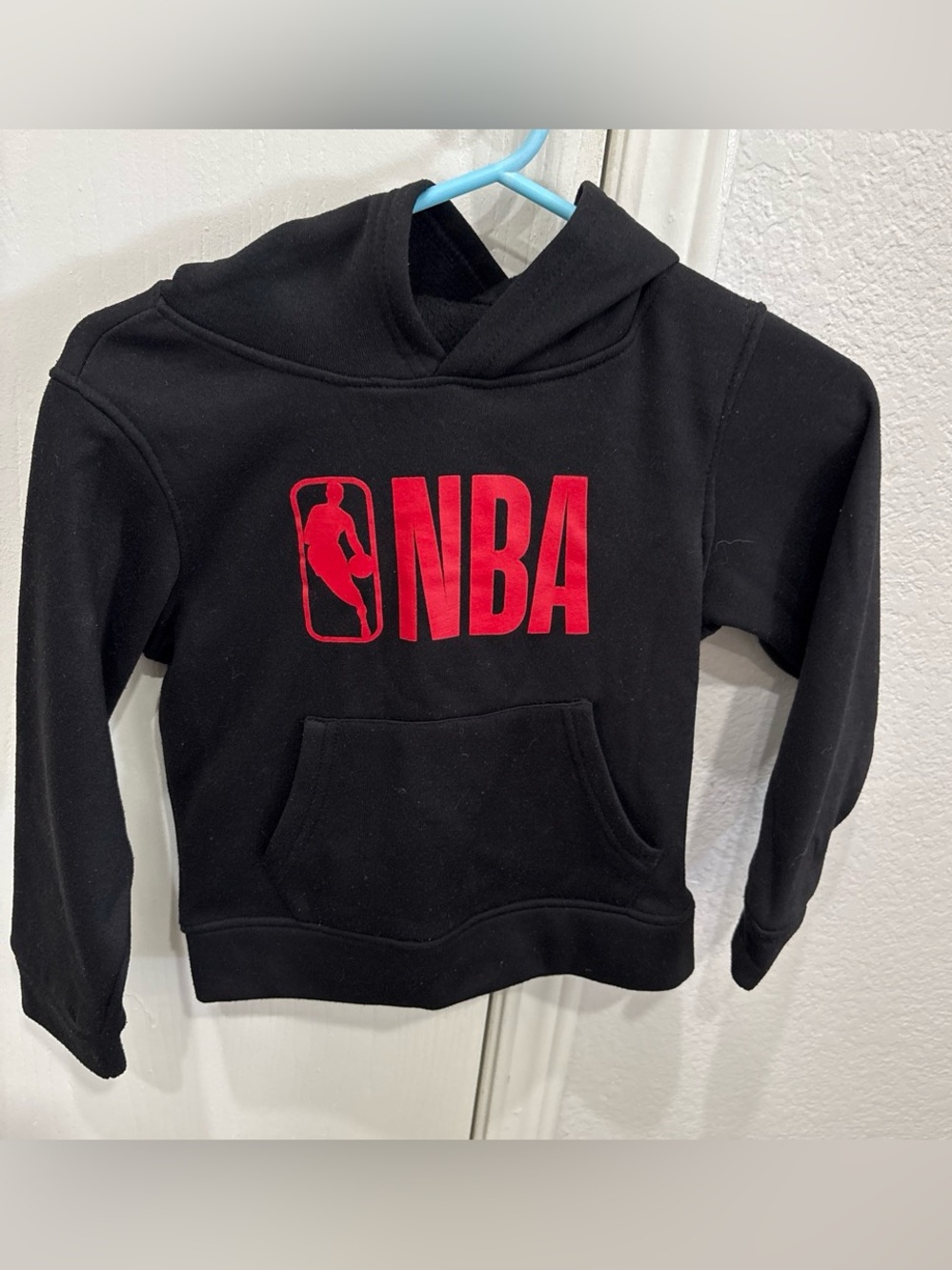 NBA Black Hoodie with Red Logo for Kids